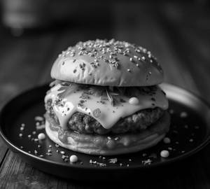 Cheese And Corn Burger Pizza