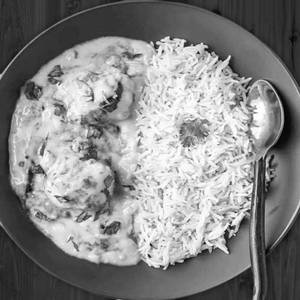 Kadhi pakoda rice