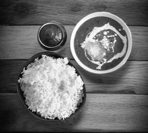 Steam Rice with creamy dal makhani