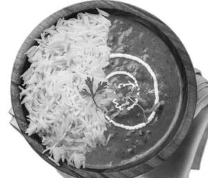 Dal Makhni Rice Bowl+buttermilk
