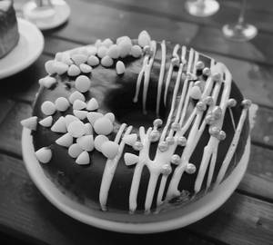 Dark Chocolate Flavour Filled Donuts