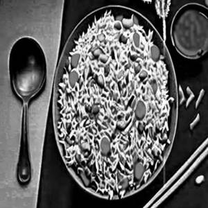 Schezwan egg fried rice