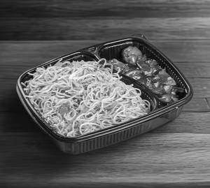 Veg Hakka Noodless With Chilli Chicken 3pc