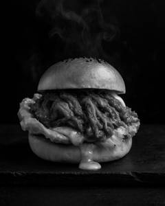 Spicy Pulled Chicken Burger