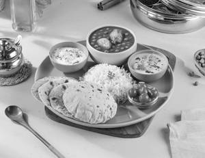 Mom Style Aloo Matar - Feast Thali
