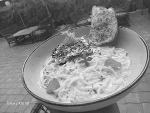 Hazelnut Fettuccini With Herbed Paneer Steak (j)