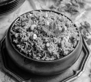 Pudina Rice (Mint Rice) (Serves One)