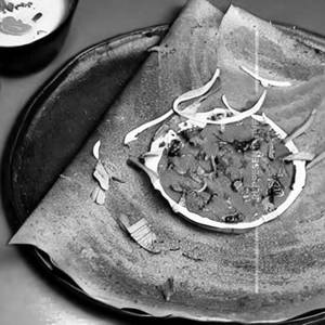 Smokey paneer mushroom tikkadosa