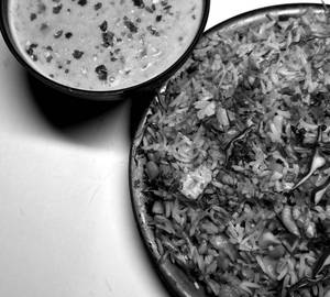Burnt Garlic Rice with Gravy