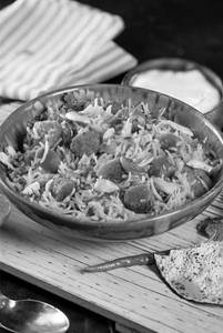 Jodhpuri Pulao With Masala Chaach
