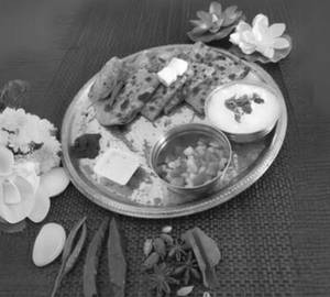 Haveli special paratha with curd