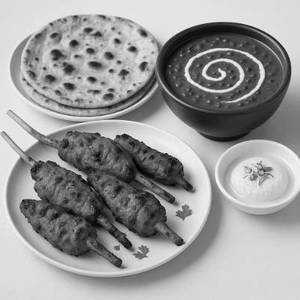 Chaap Tikka With Dal Makhani And 2 Roti [Serves 1]