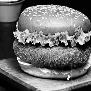 Aloo tikki cheese burger