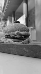 Home-made Gluten-free Vegan Falafel Avocado Burger