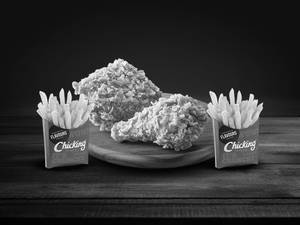 2 Pcs Chicken With Fries