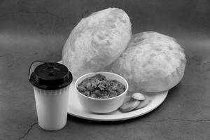 Chole Bhatoore + Lassi (sweet)
