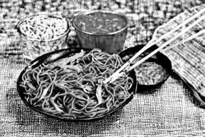 Veg Manchurian Schezwan Noodles