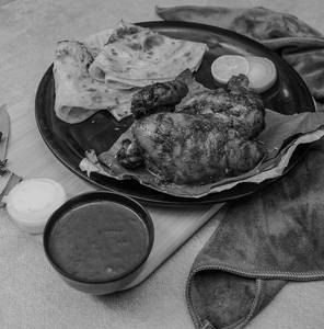 Grill Chicken Half + 2 Parotta+ Sherva