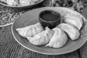 Palak Paneer Momos - Steamed