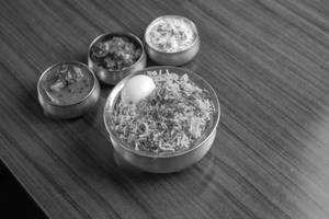 Egg Biryani With Madurai Mutton Sukka
