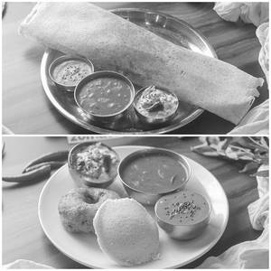 Sada Dosa + 1 Pc Idli + 1 Pc Vada