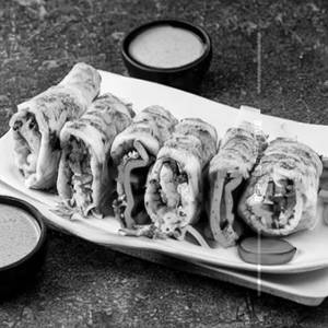 Barbeque shawarma roll