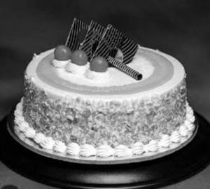 Eggless milk butterscotch cake