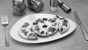 Mushroom Open Bagel