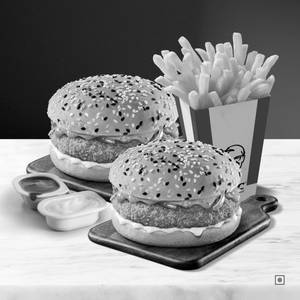 2 x Chatpata Chana Veg Burger & Fries combo