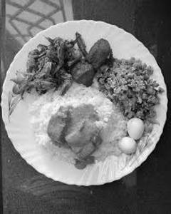 Fish curry meals with nethili fish fry