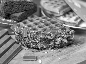 Brownie Kitkat Waffles