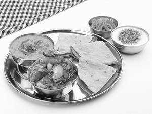 Aloo Do Pyaza & Yellow Dal With Roti Or Paratha Or Rice