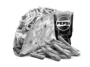 Crunchy Wheat Taco + Pepsi Masala Twist + Seasoned Fries Small