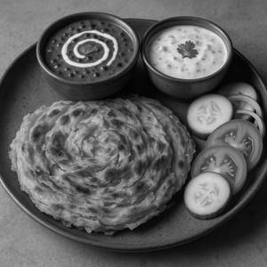 Chur Chur Paratha With Dal Makhani