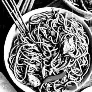 Chicken burnt garlic noodles