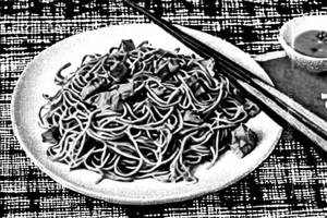 Chicken chilly garlic noodles
