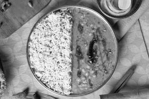 Desi Ghee Dal Double Tadka With Steamed Rice (serves 1)