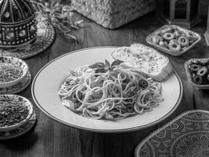 Vegetable Spaghetti Aglio Olio Pasta