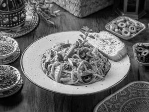 Vegetable Spaghetti Pasta In Pink Sauce