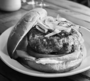 Veg tikki cheesy burger