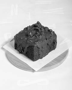 Glazed Chocolate Almond Cake