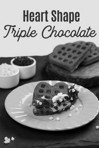 Triple Chocolate Heart Waffleswhich