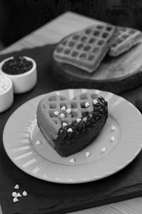 Blueberry Heart Waffleswhich
