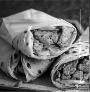 Double Achari Chicken Roll