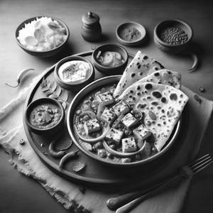 Kadhai Paneer + S Laccha Paratha 2pc