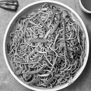 Egg gobi mix noodles
