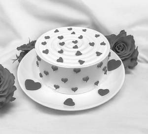 Pineapple Red Heart Cake [500 G]