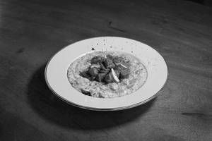 Sambar Rice With Mutton Fry