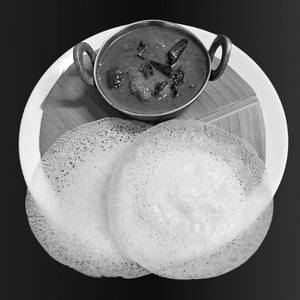 Chicken Varutharacha Curry With 2 Appam