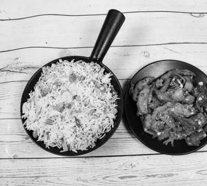 Veg Fried Rice + Gobi Manchurain